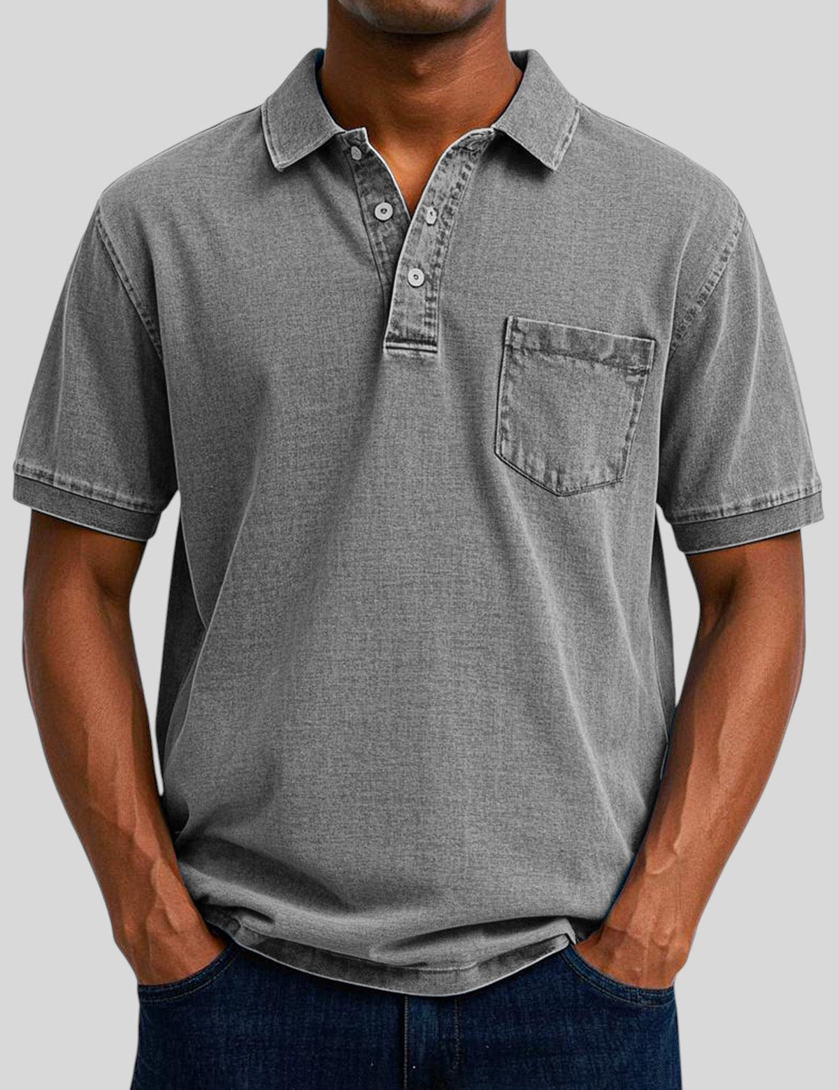 Iosif™ - Мъжка ретро ежедневна тениска с поло