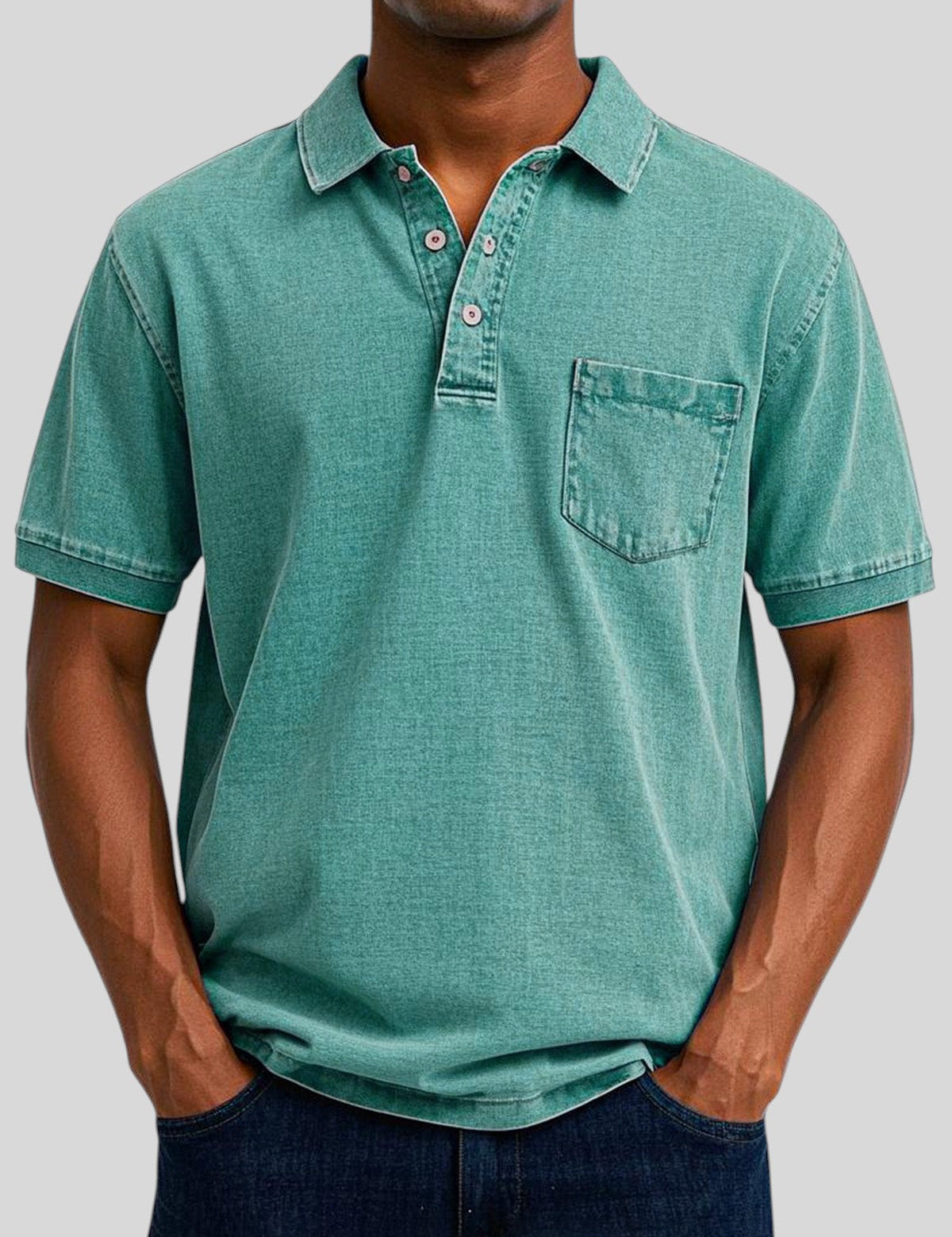 Iosif™ - Мъжка ретро ежедневна тениска с поло