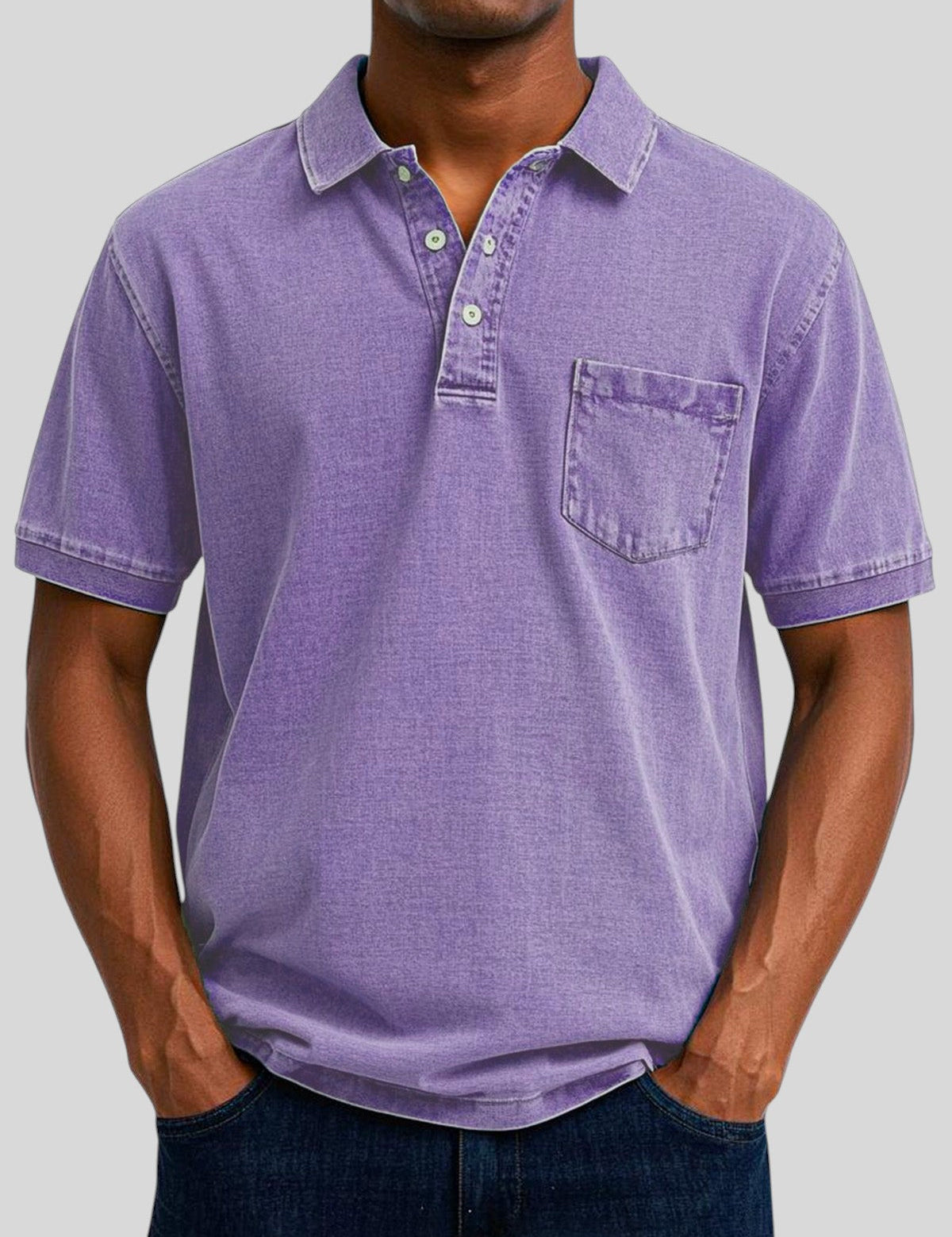 Iosif™ - Мъжка ретро ежедневна тениска с поло