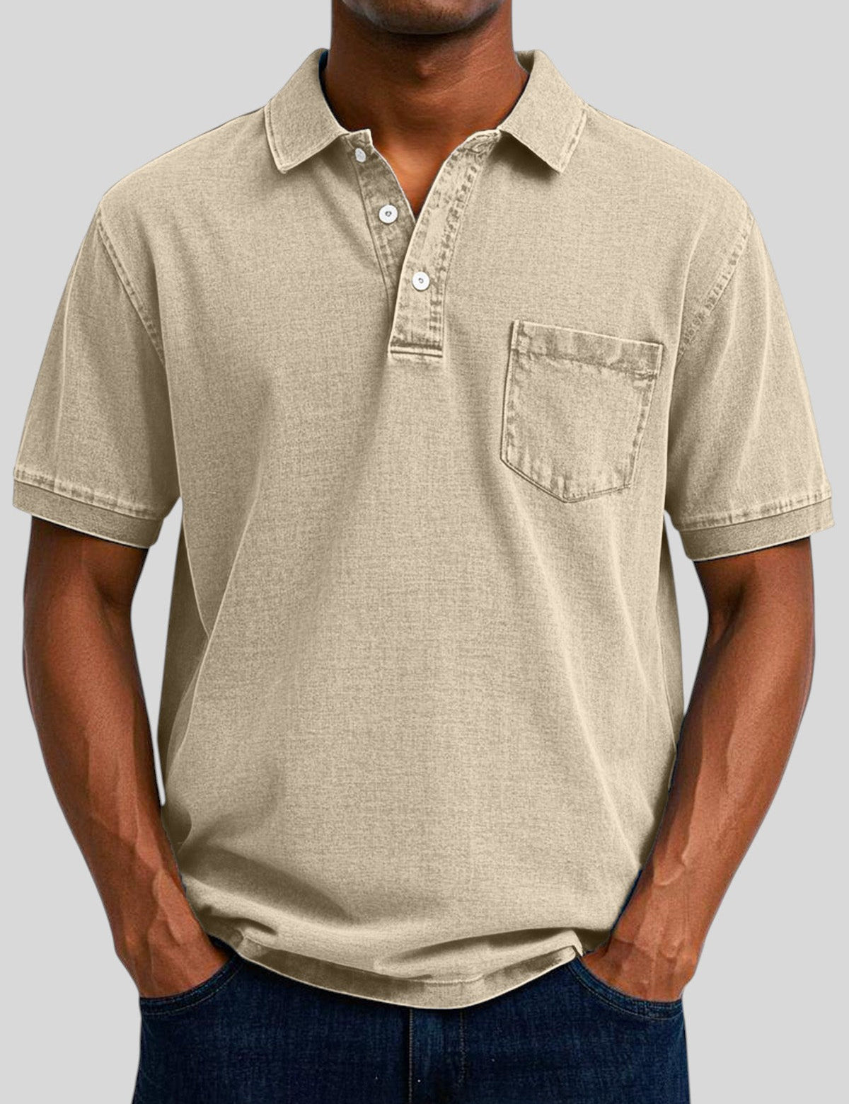 Iosif™ - Мъжка ретро ежедневна тениска с поло