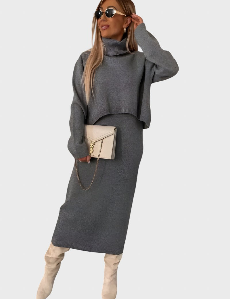 Viktoria™ - Елегантен плетен комплект от две части