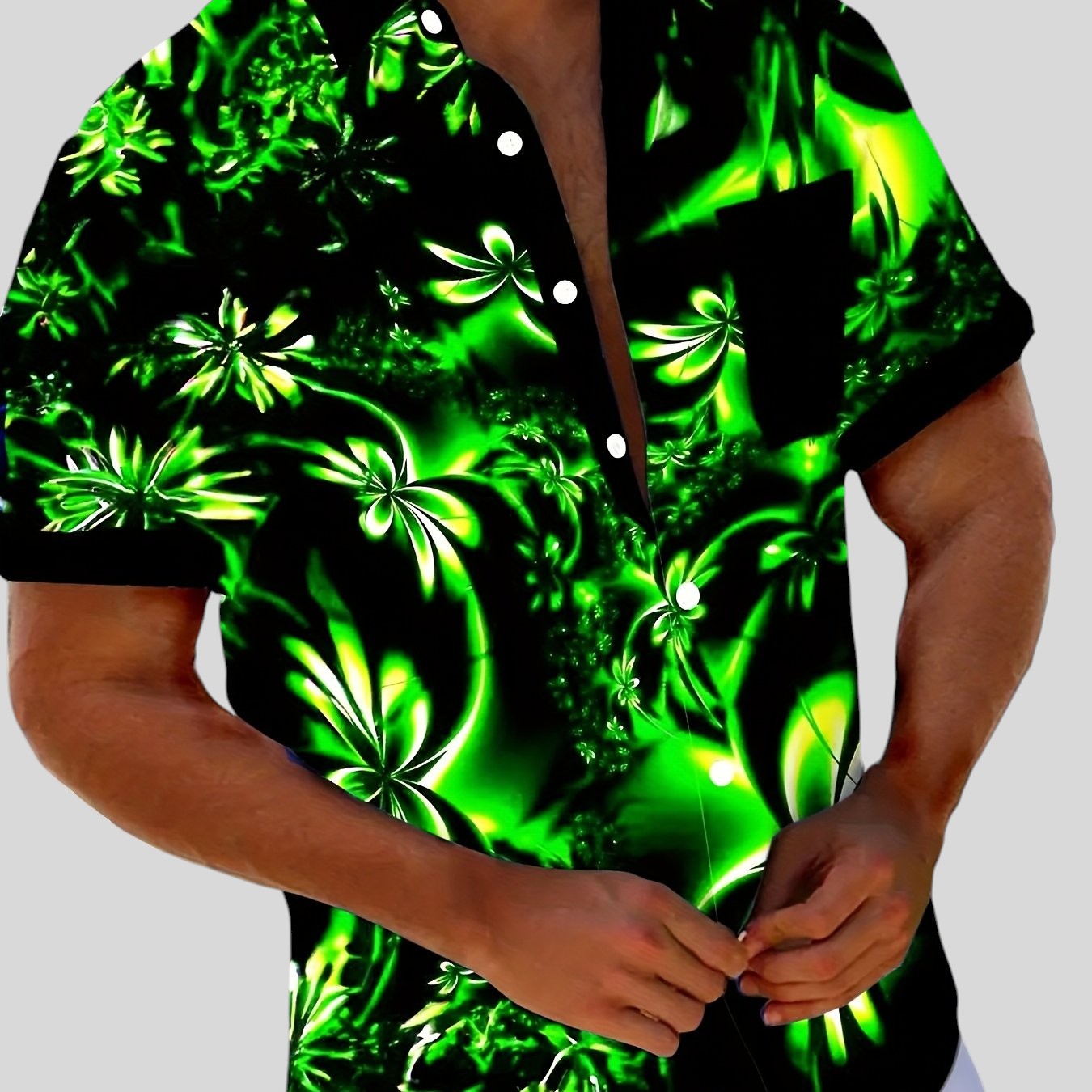 Kiril™ - Мъжка риза с флорален принт