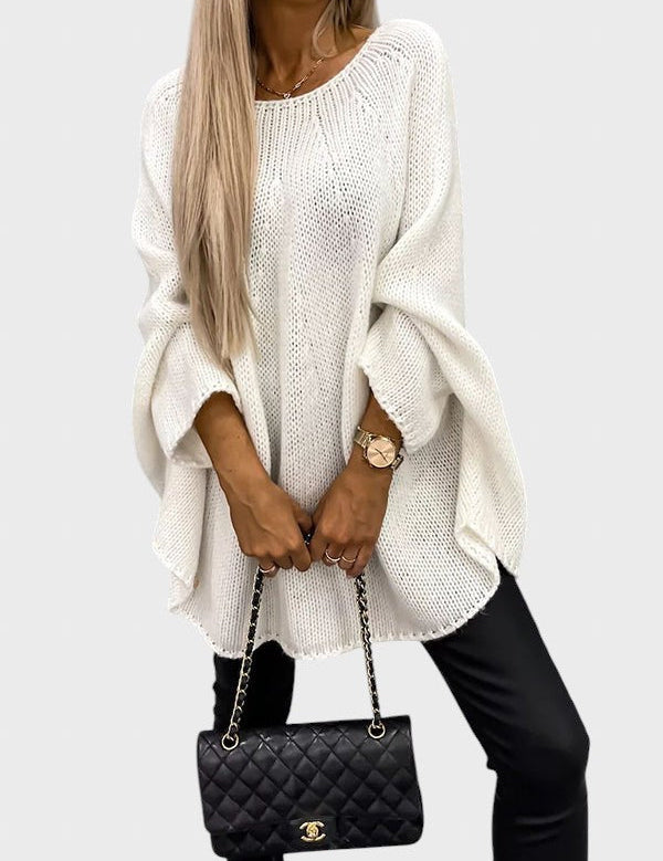 Emilia™ - Дълъг плетен пуловер