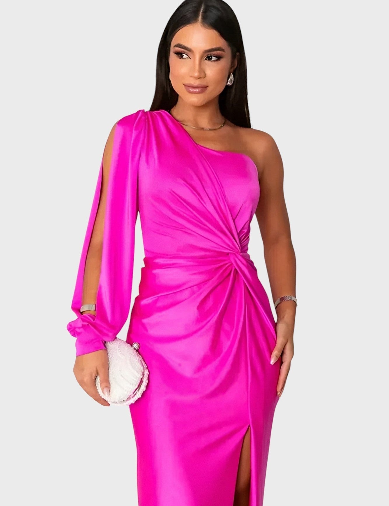 Mariela™ - Елегантна сатенена рокля