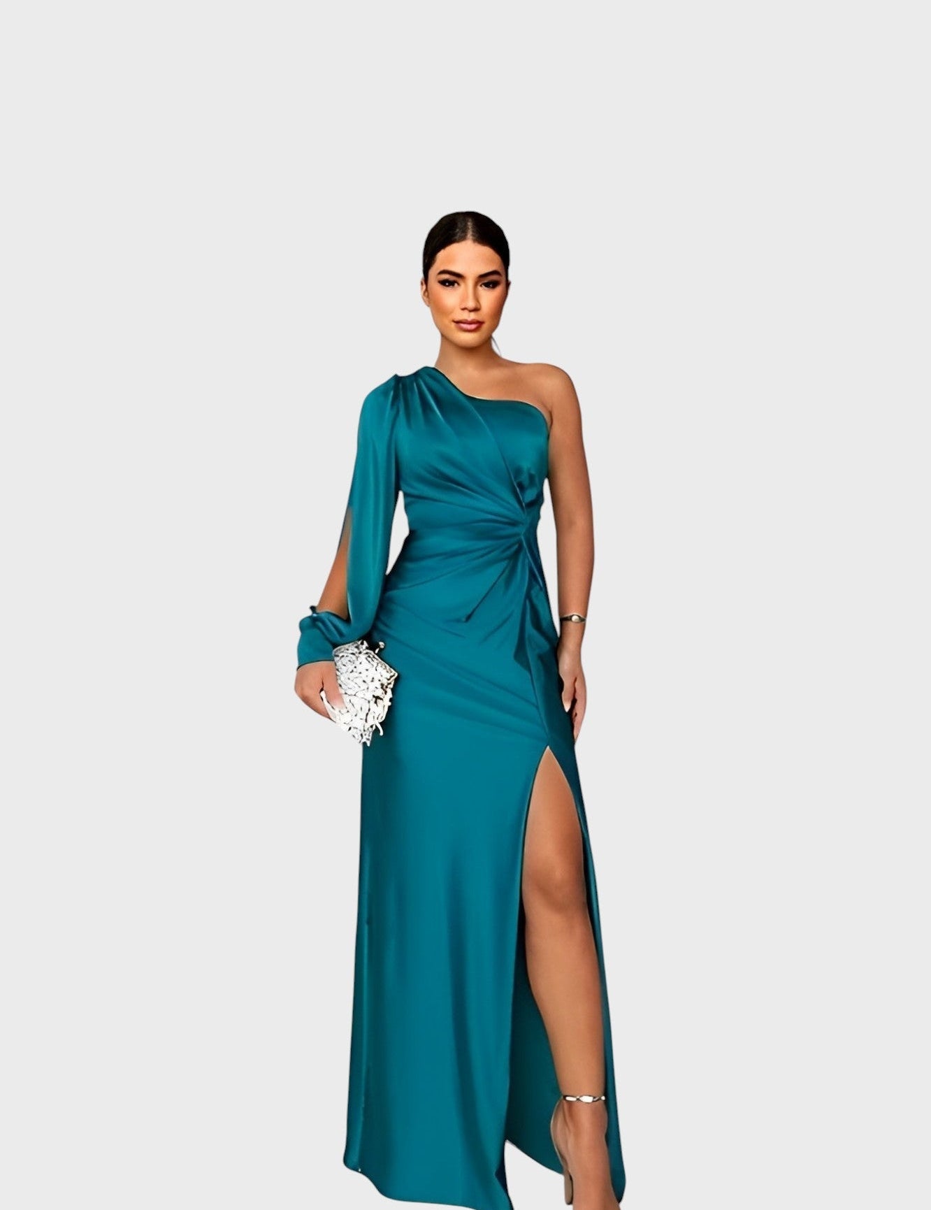 Mariela™ - Елегантна сатенена рокля