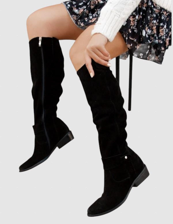 Kosara™ - Удобни и топли велурени ботуши