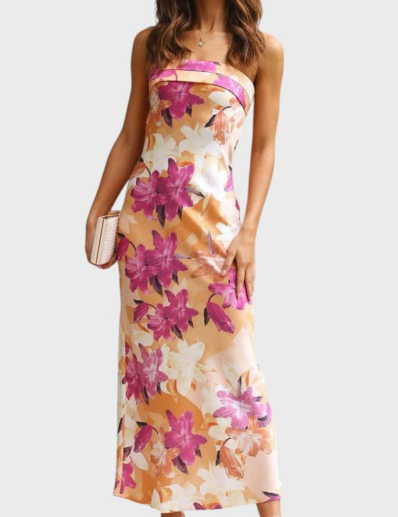 Ivomira™ - Дълга сатенена рокля