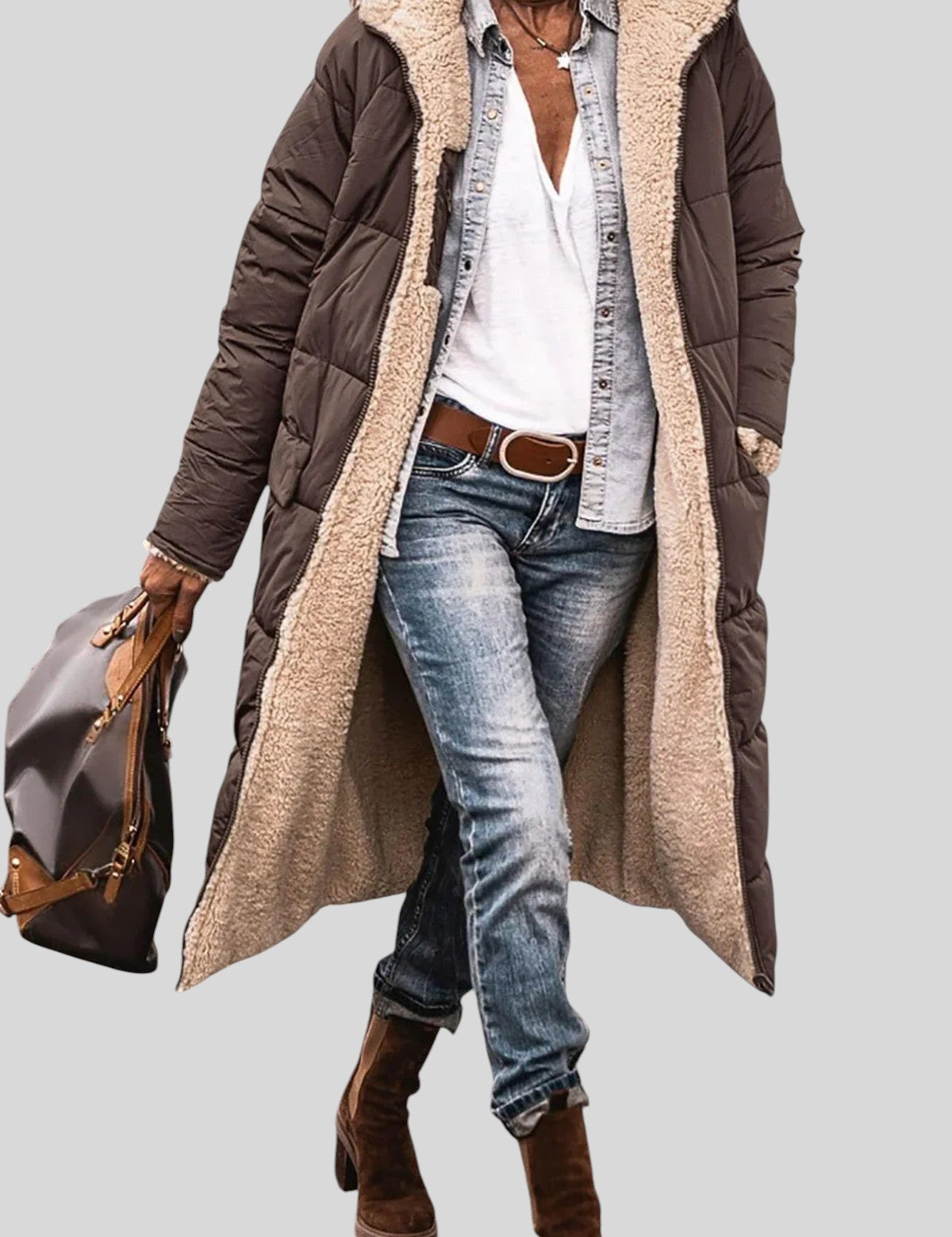 Liliana™ - Топло подплатено яке с качулка