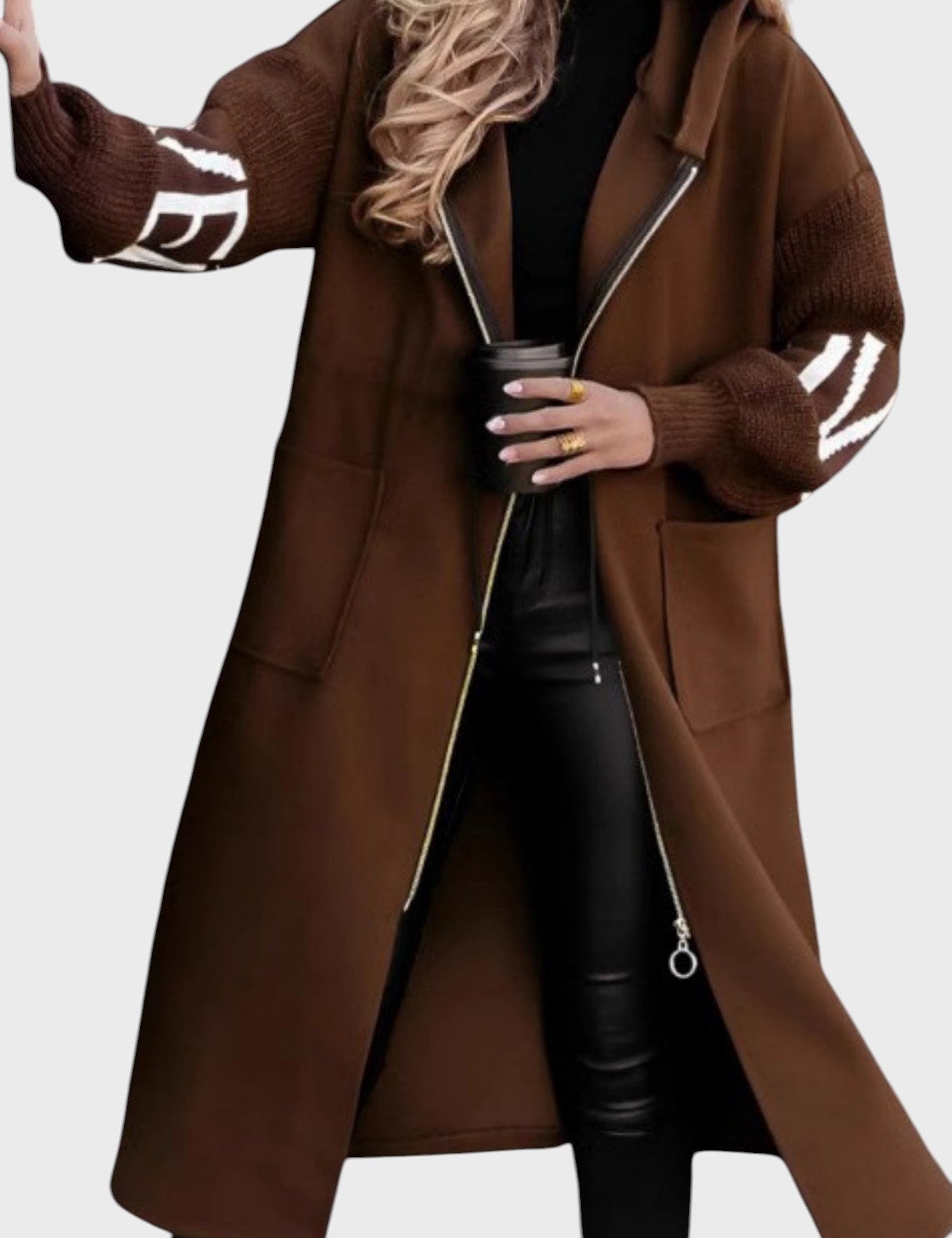 Nikolina™ – Дълго плетено палто