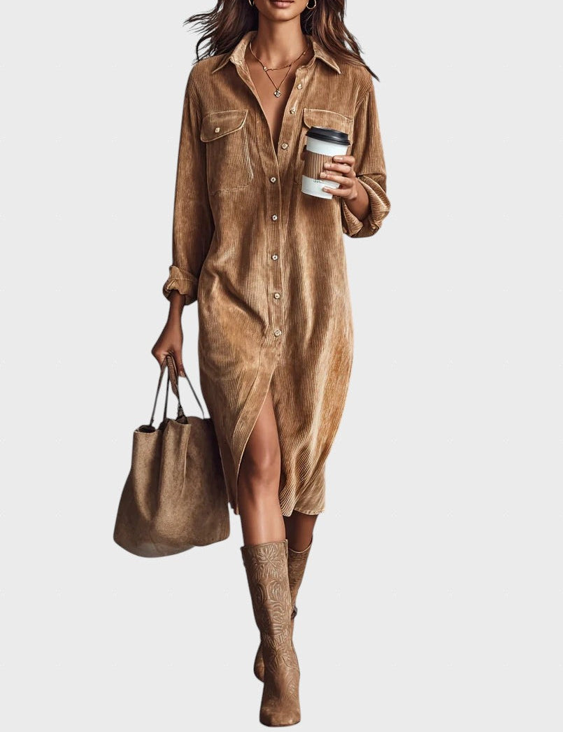 Zlata™ - Модерна рокля със свободна кройка