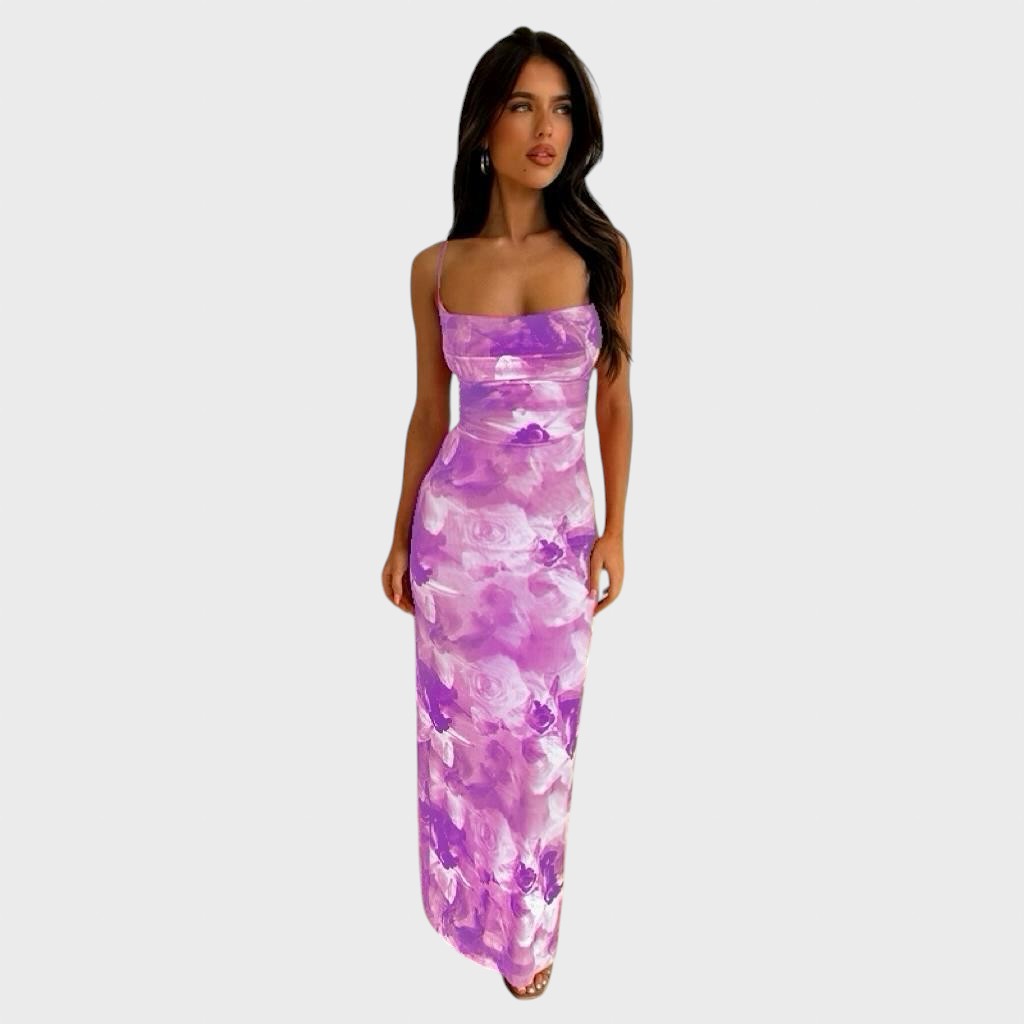 Krastina™ - Романтична рокля с флорални мотиви