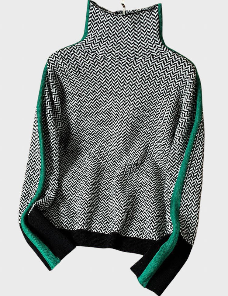 Tsvetana™ - Пуловер с дръзки райета