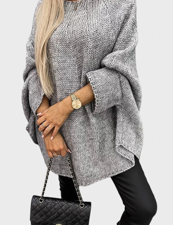 Emilia™ - Дълъг плетен пуловер