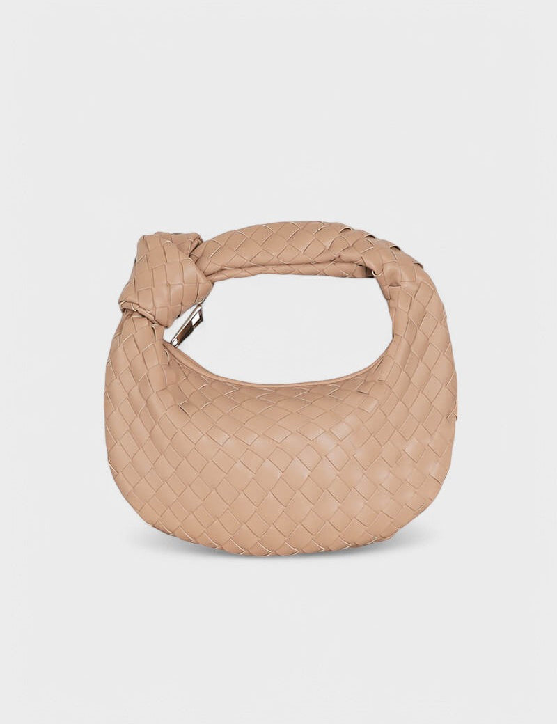 Reni™ - Мини чанта тип „хобо“ с плетен възел